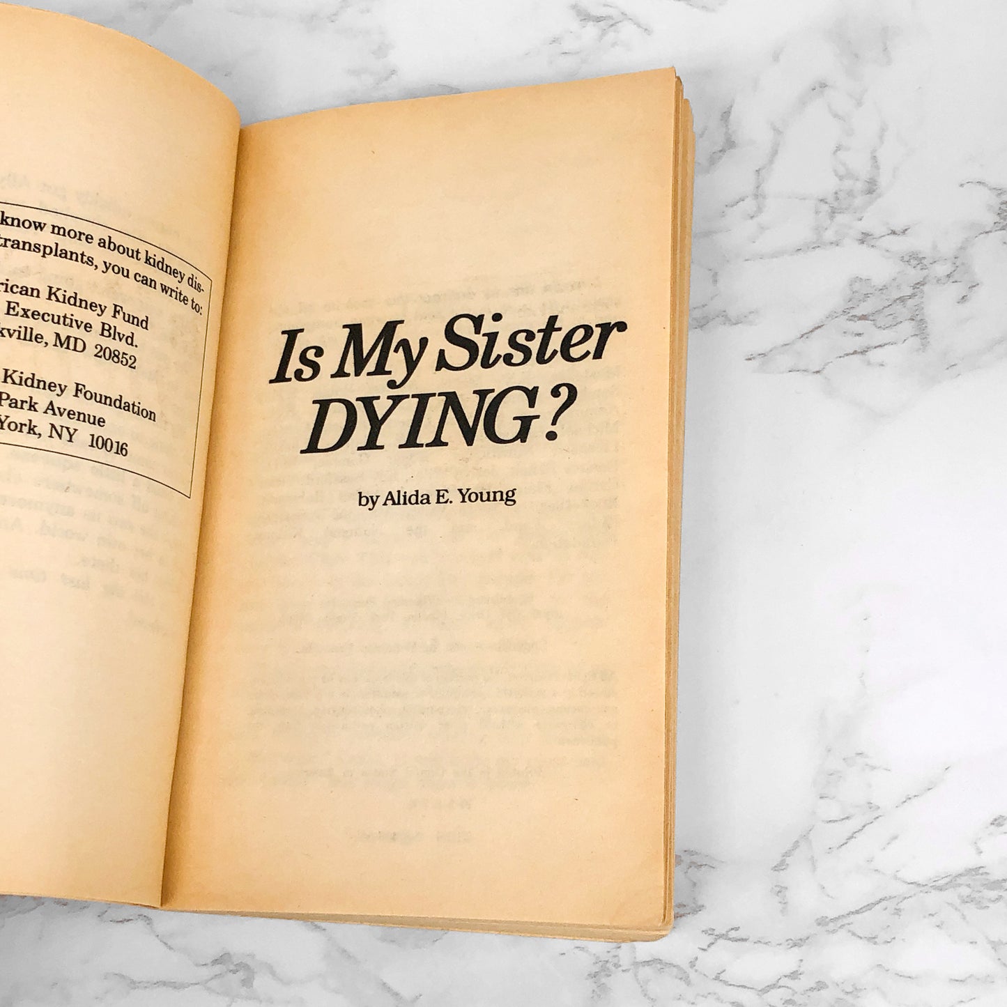 Is My Sister Dying? by Alida E. Young [1991 PAPERBACK]