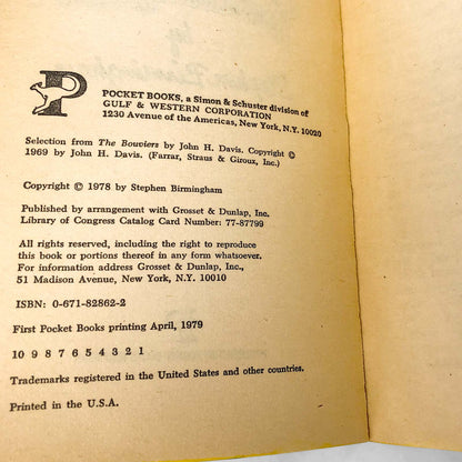 Jacqueline Bouvier Kennedy Onassis by Stephen Birmingham [FIRST PAPERBACK PRINTING] 1979