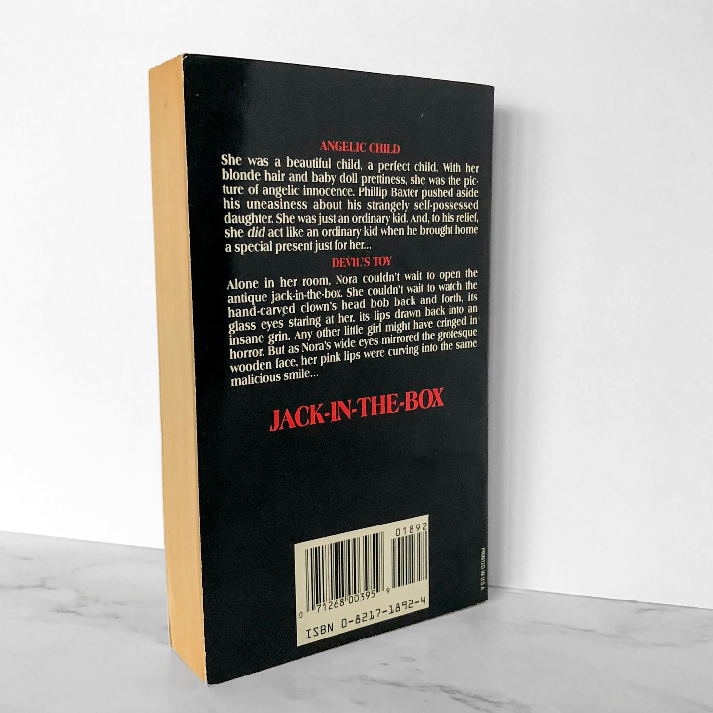 Jack-in-the-Box by William W. Johnstone [1986 PAPERBACK] • Zebra Horror