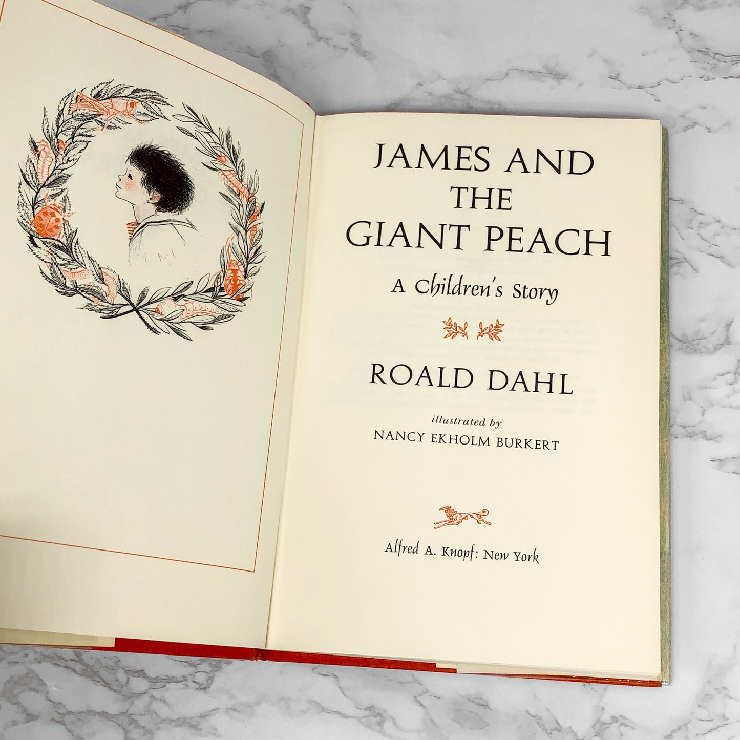 James and the Giant Peach by Roald Dahl [FIRST EDITION] 1961 • Mint!