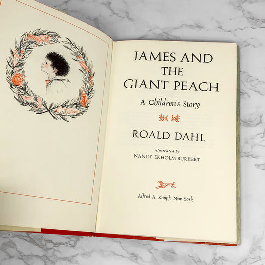 James and the Giant Peach by Roald Dahl [FIRST EDITION] 1961 • Mint!