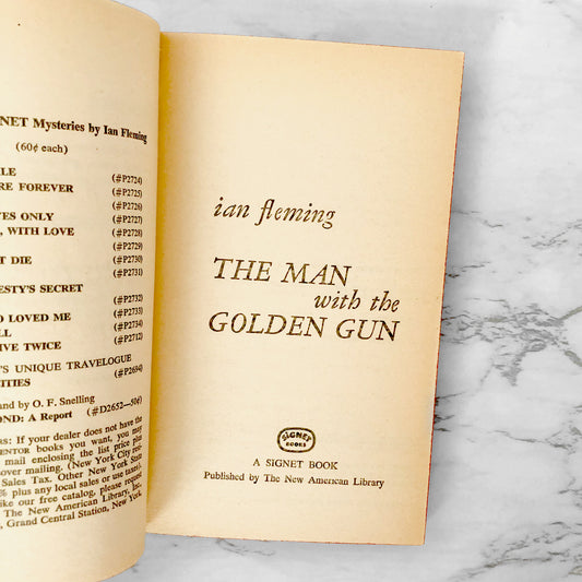 The Man With the Golden Gun by Ian Fleming [FIRST PAPERBACK PRINTING] 1966