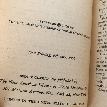 Jane Eyre by Charlotte Bronte [1960 PAPERBACK]
