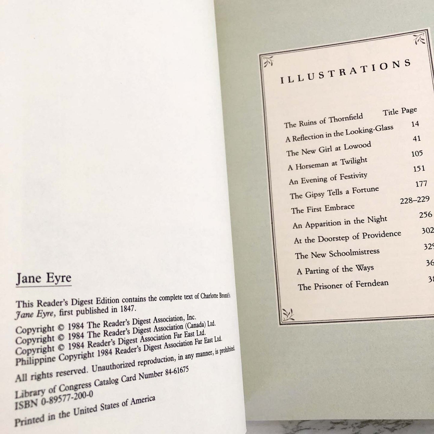 Jane Eyre by Charlotte Bronte [ILLUSTRATED HARDCOVER / 1984]