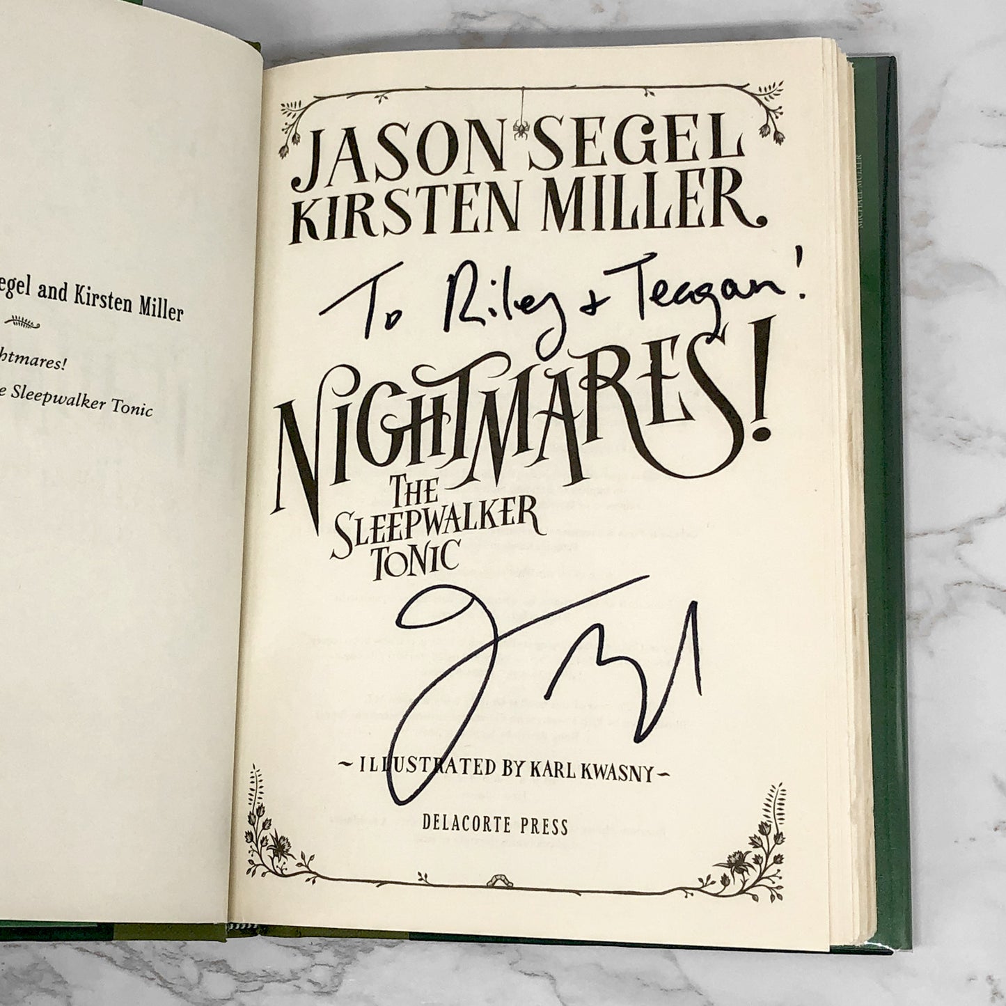 Nightmares! The Sleepwalker Tonic by Jason Segel & Kirsten Miller SIGNED! [FIRST EDITION] 2015 • Delacorte