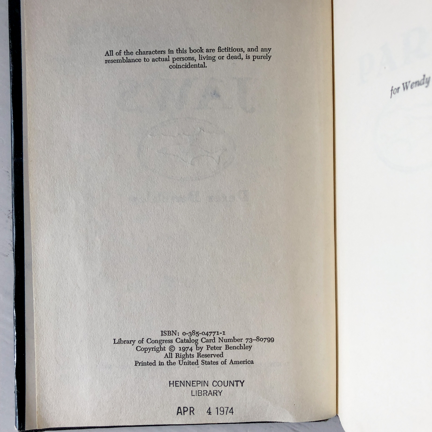 Jaws by Peter Benchley [FIRST EDITION] - Bookshop Apocalypse