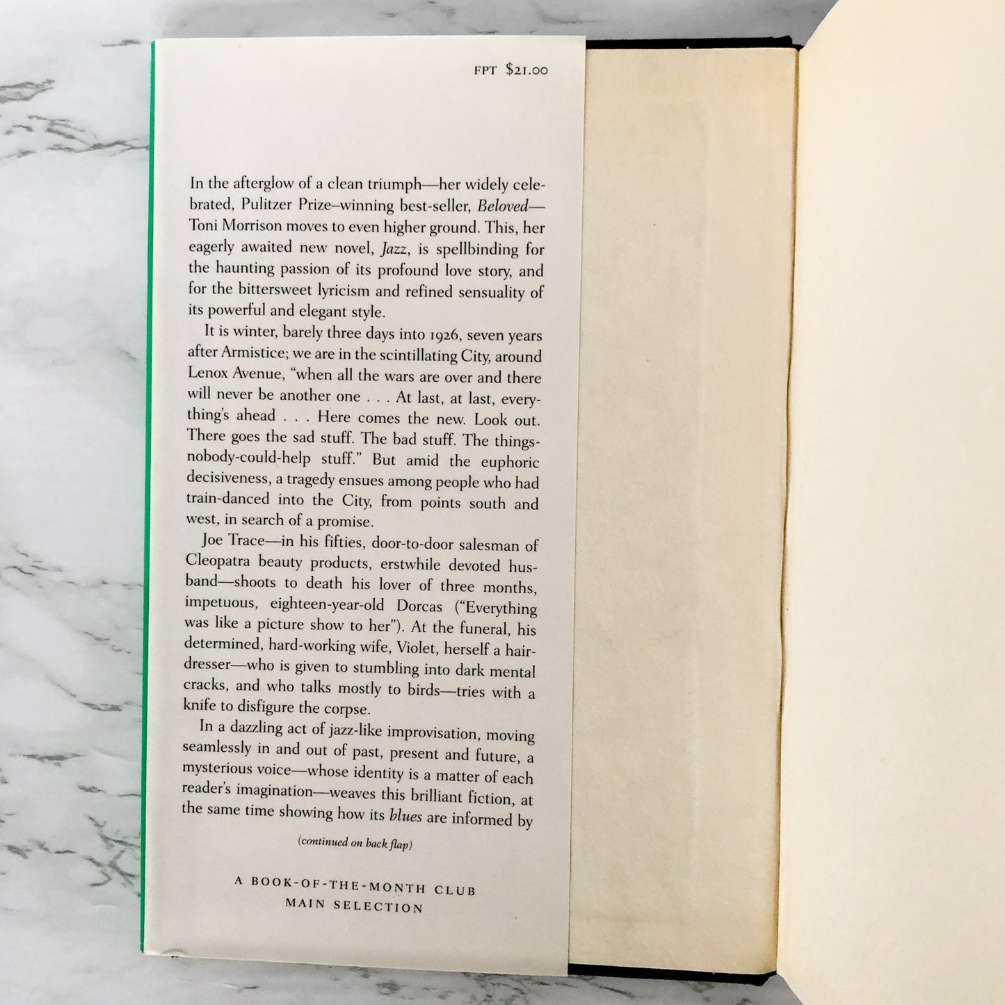 Jazz by Toni Morrison [FIRST EDITION / FIRST PRINTING]