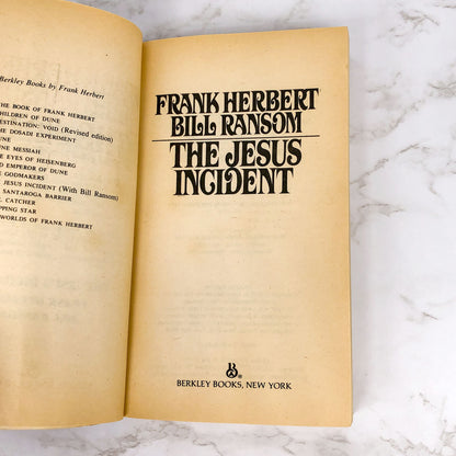 The Jesus Incident by Frank Herbert & Bill Ransom [1982 PAPERBACK]