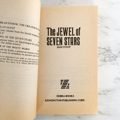The Jewel of Seven Stars by Bram Stoker [1979 PAPERBACK] Zebra Horror