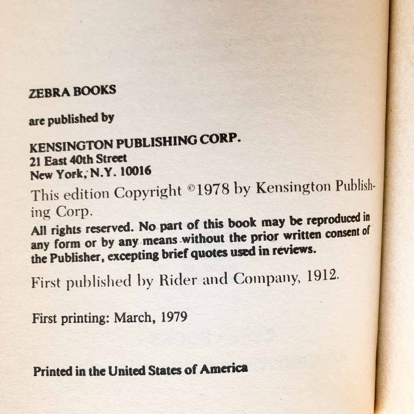 The Jewel of Seven Stars by Bram Stoker [1979 PAPERBACK] Zebra Horror