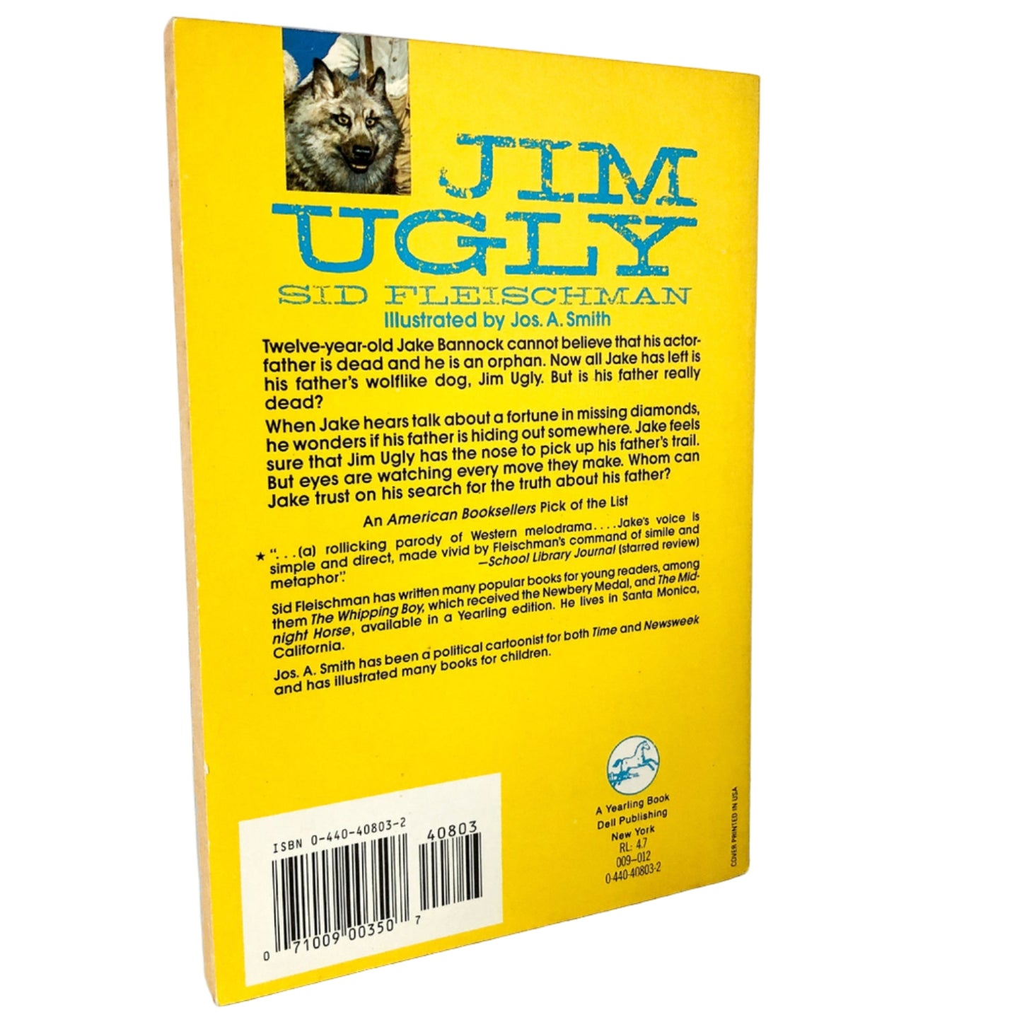 Jim Ugly by Sid Fleischman [FIRST PAPERBACK PRINTING] 1993 • Dell-Yearling