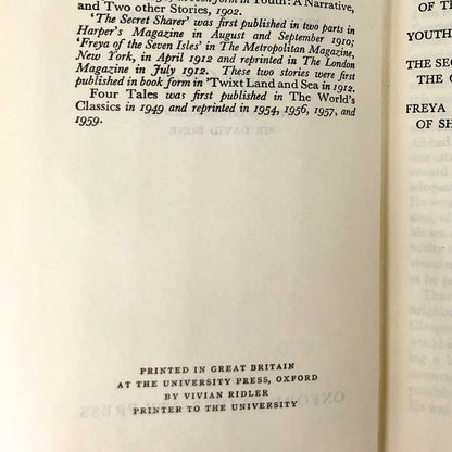 Four Tales by Joseph Conrad [U.K. MINIATURE FIRST EDITION] 1959
