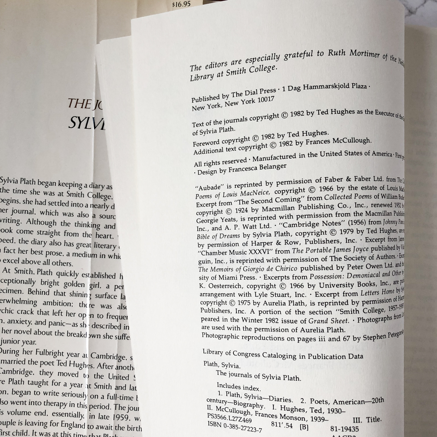 The Journals of Sylvia Plath (FIRST EDITION) - Bookshop Apocalypse