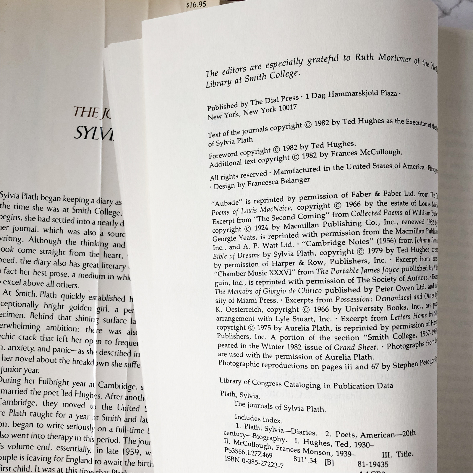 The Journals of Sylvia Plath (FIRST EDITION) - Bookshop Apocalypse