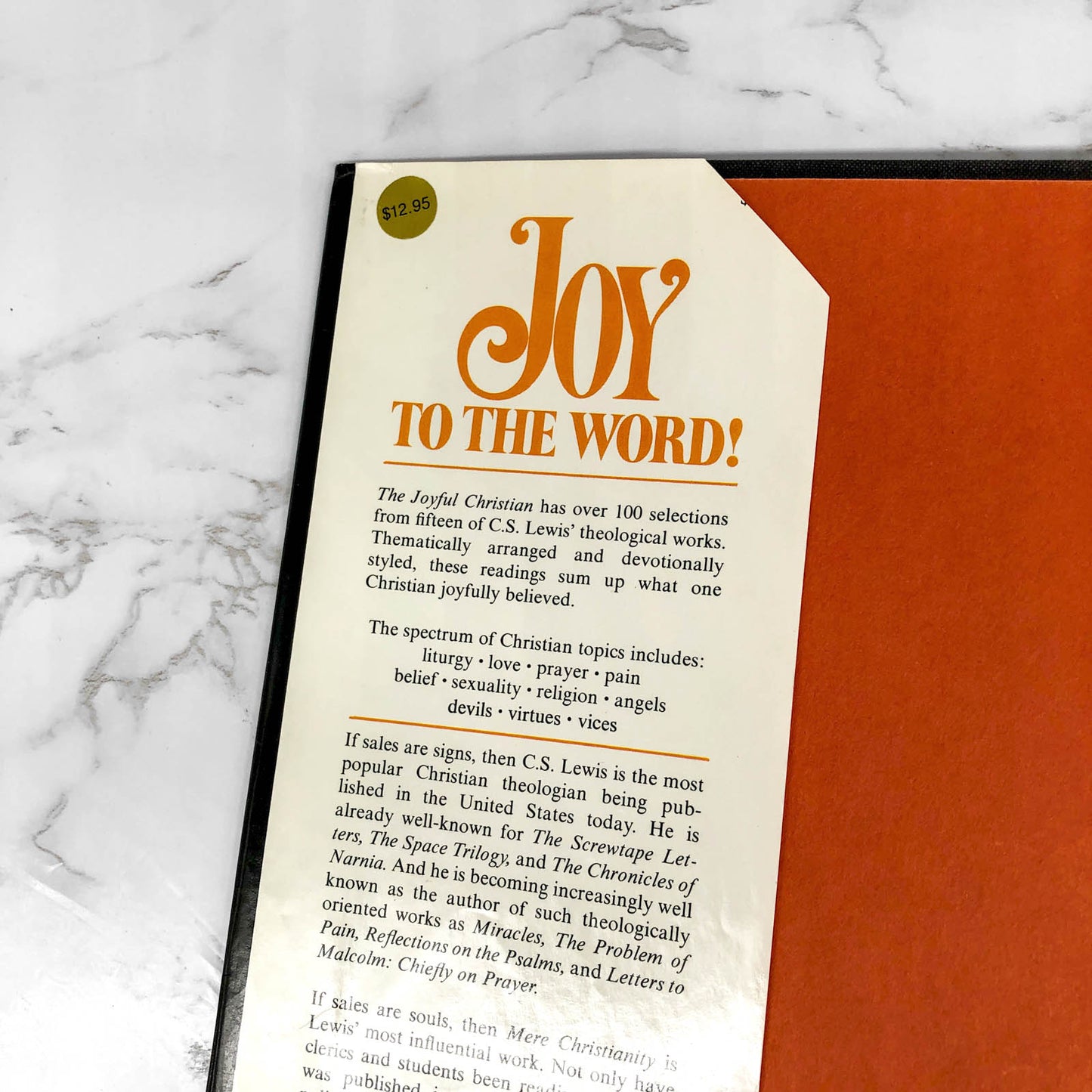 The Joyful Christian: 127 Readings from C. S. Lewis [FIRST EDITION] 1977 • Macmillan