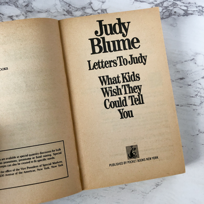 Letters to Judy: What Kids Wish They Could Tell You by Judy Blume - Bookshop Apocalypse