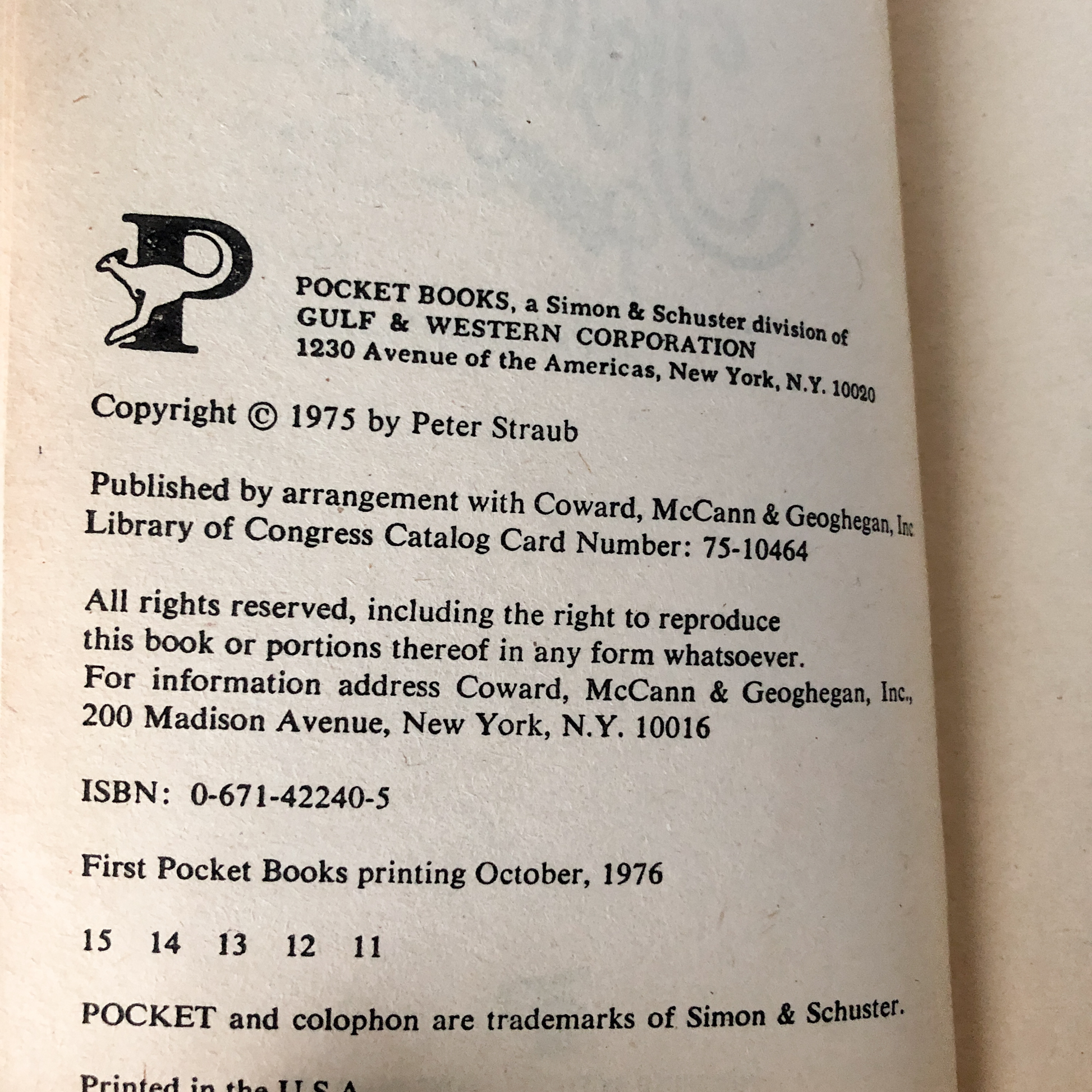 Julia by Peter Straub [1976 PAPERBACK] - Bookshop Apocalypse