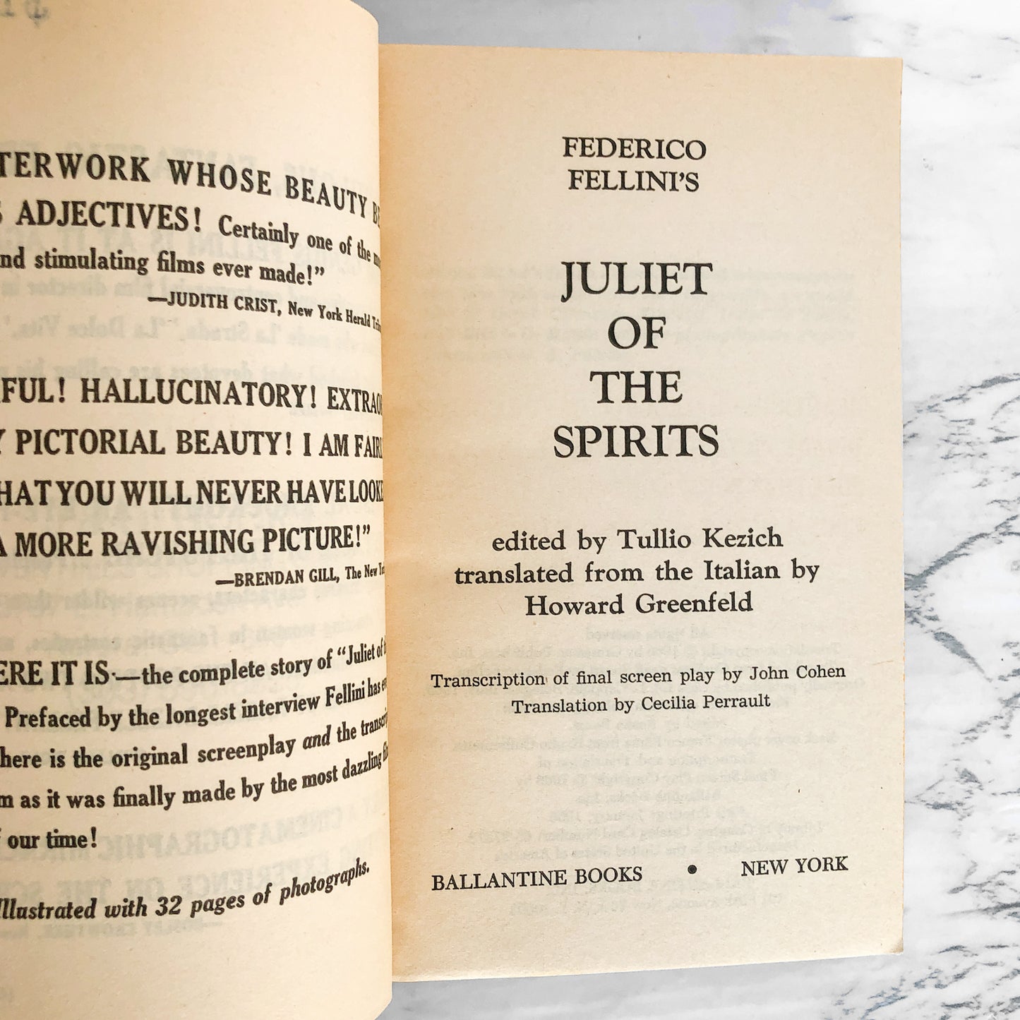 Juliet of the Spirits by Federico Fellini [FIRST PRINTING / 1966]