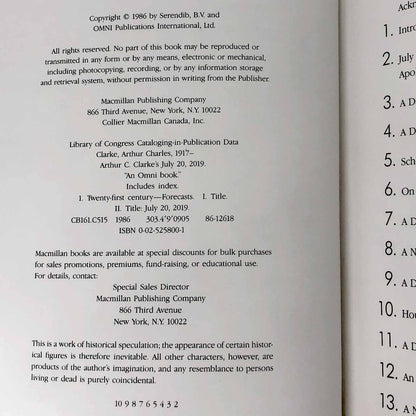 July 20, 2019: Life in the 21st Century by Arthur C. Clarke [FIRST EDITION] 1986