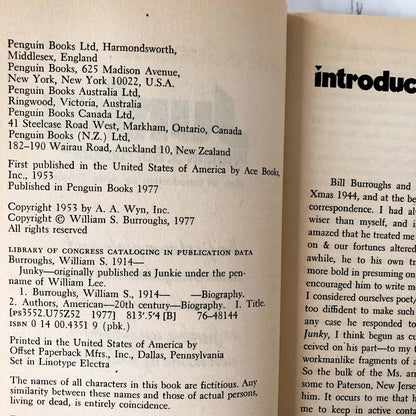 Junky by William S. Burroughs [1977 PAPERBACK / FIRST COMPLETE EDITION]