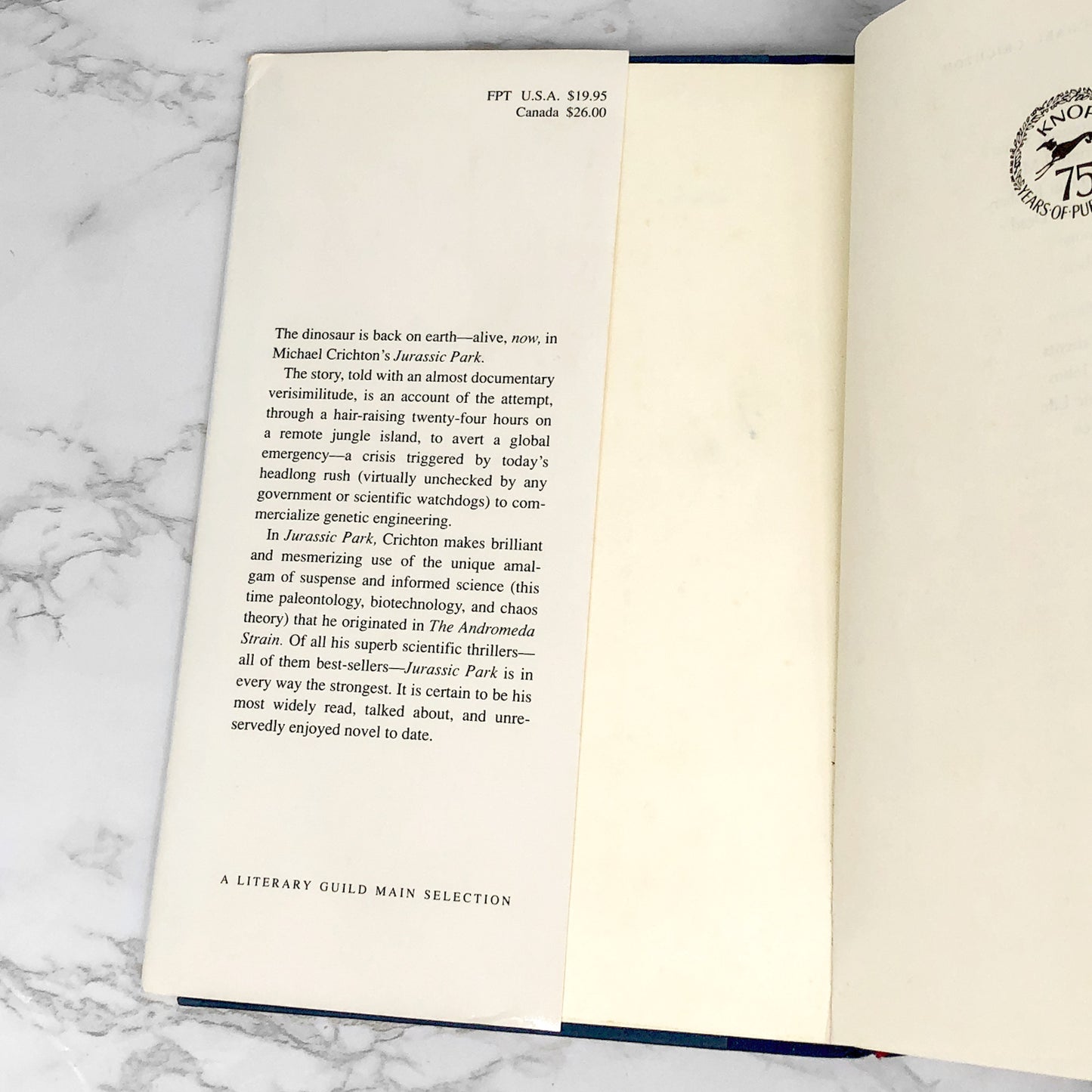 Jurassic Park by Michael Crichton [FIRST EDITION / FIRST PRINTING] 1990