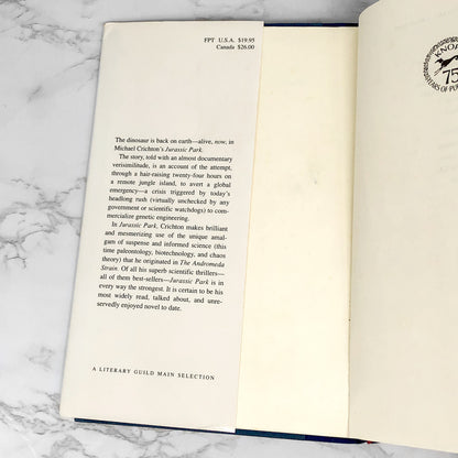 Jurassic Park by Michael Crichton [FIRST EDITION / FIRST PRINTING] 1990