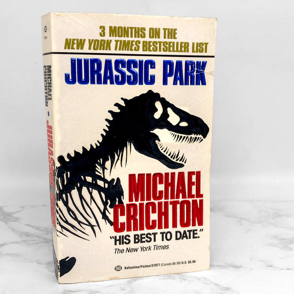 Jurassic Park by Michael Crichton [FIRST PAPERBACK PRINTING] 1991 • Ballantine 
