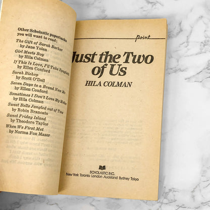 Just the Two of Us by Hila Colman [FIRST EDITION PAPERBACK] 1984 • Point