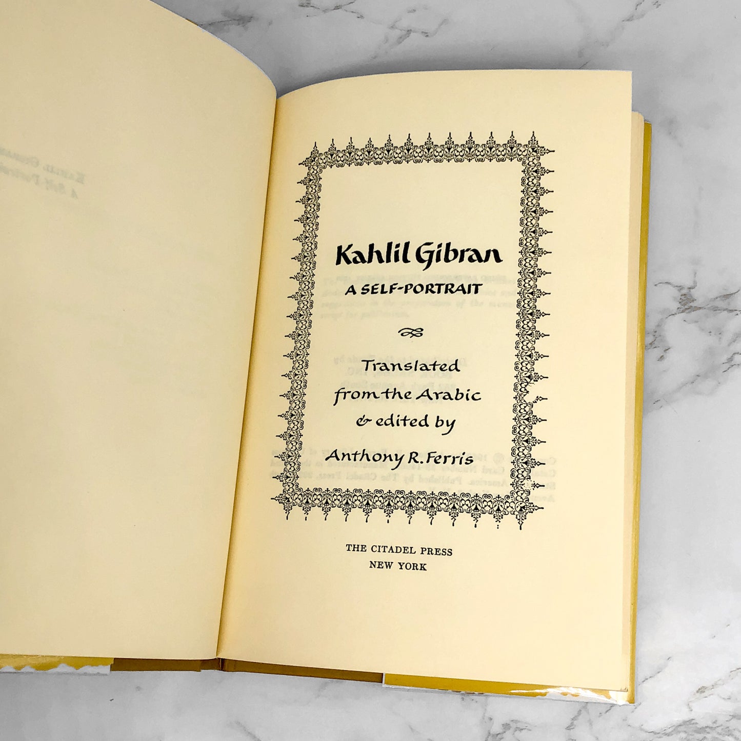 A Self Portrait by Kahlil Gibran [THIRD EDITION HARDCOVER] 1969