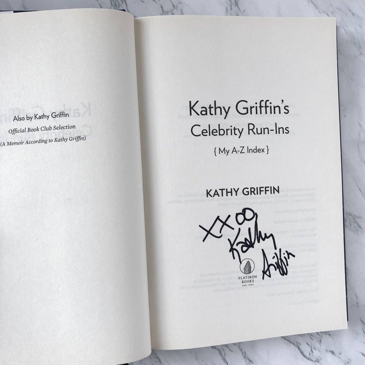 Kathy Griffin's Celebrity Run-Ins: My A-Z Index SIGNED! [FIRST EDITION] - Bookshop Apocalypse