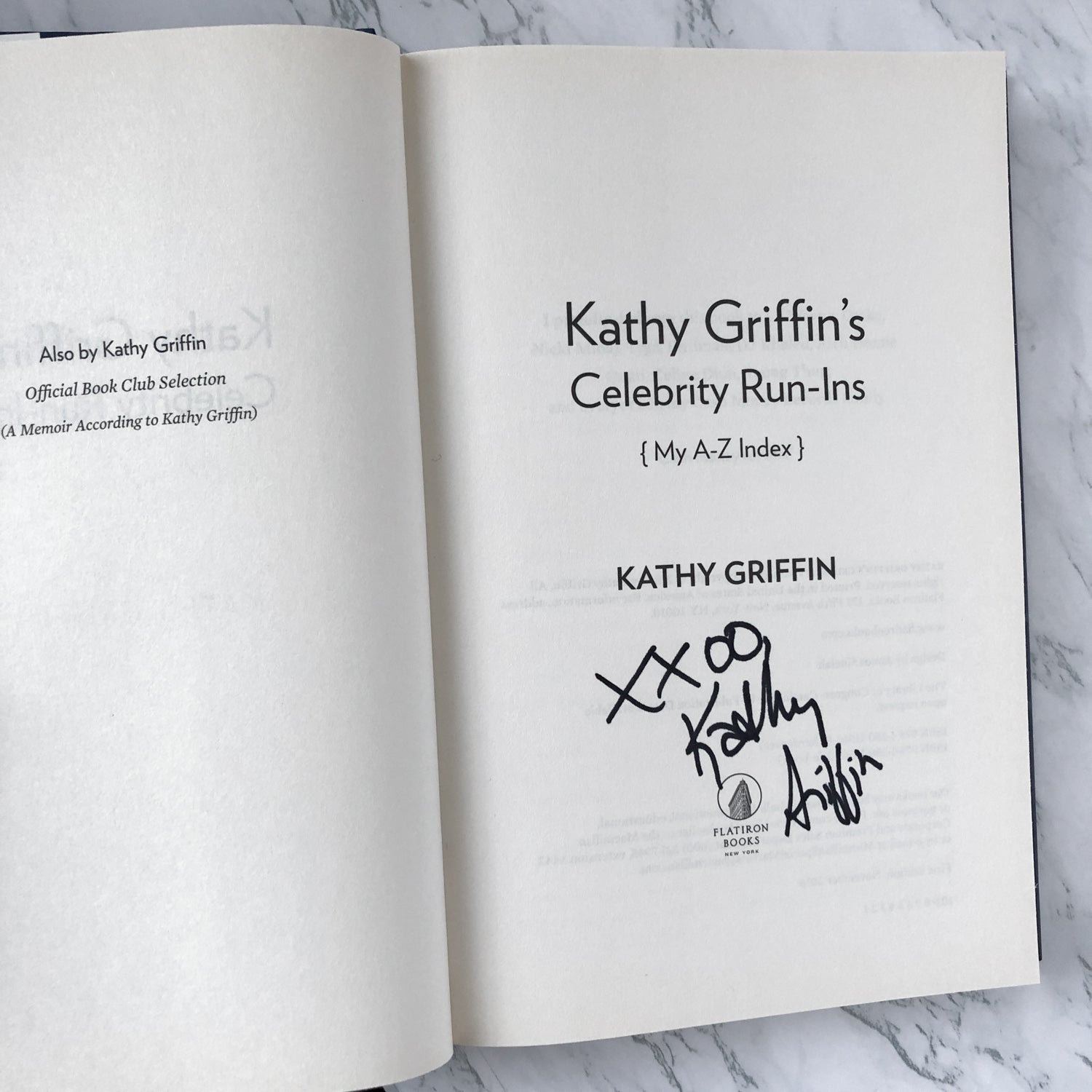 Kathy Griffin's Celebrity Run-Ins: My A-Z Index SIGNED! [FIRST EDITION] - Bookshop Apocalypse