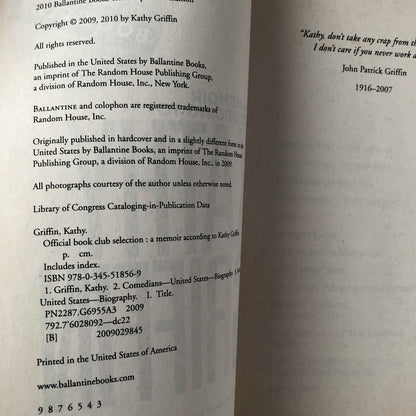 Official Book Club Selection: A Memoir According to Kathy Griffin [TRADE PAPERBACK] - Bookshop Apocalypse