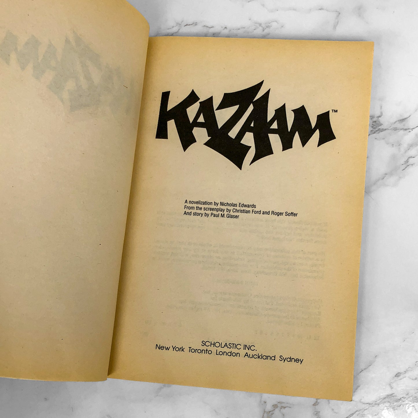Kazaam by Nicholas Edwards [MOVIE TIE-IN PAPERBACK] 1996