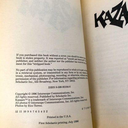 Kazaam by Nicholas Edwards [MOVIE TIE-IN PAPERBACK] 1996