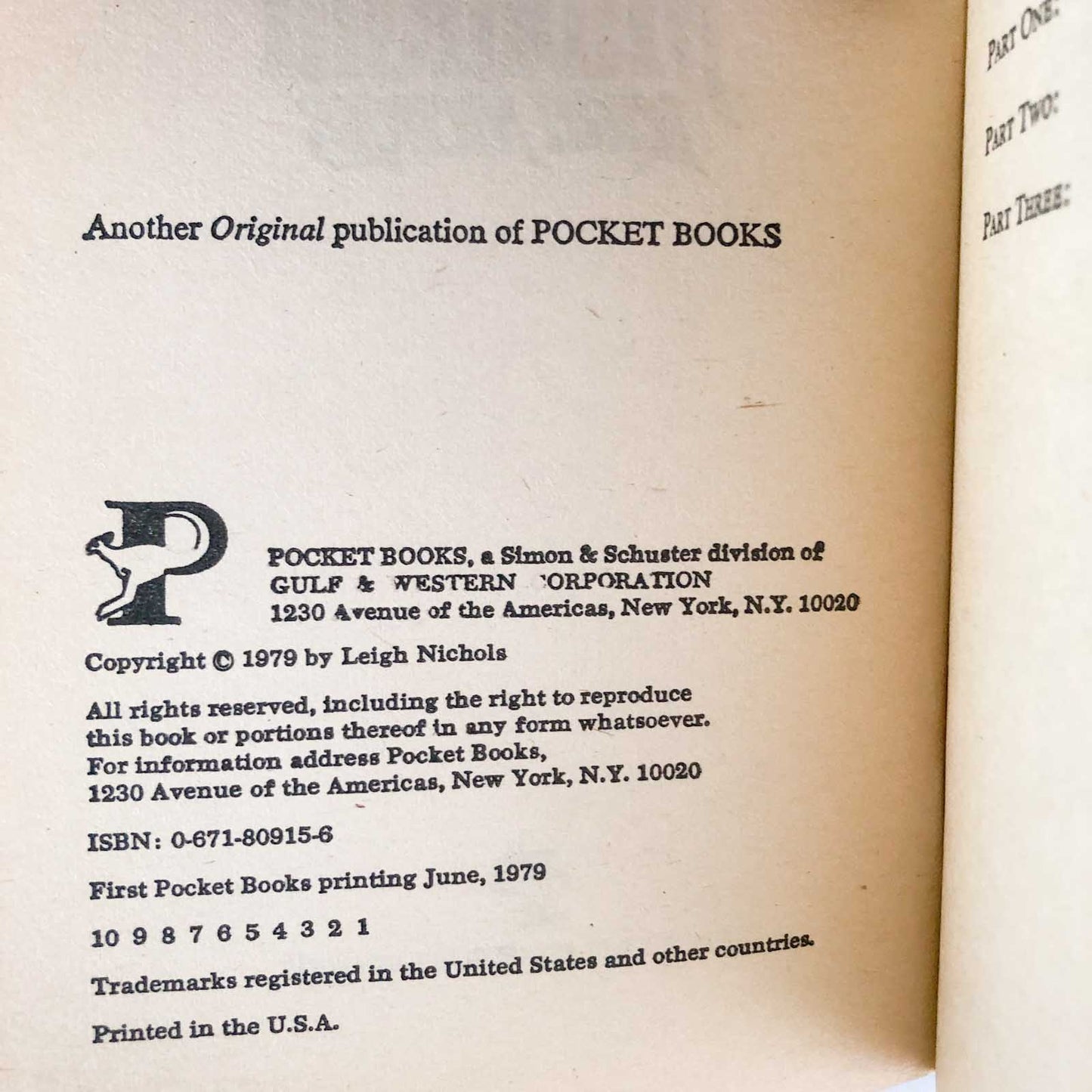 The Key to Midnight by Leigh Nichols "aka Dean Koontz" [FIRST EDITION / FIRST PRINTING] 1979