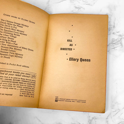 Kill as Directed by Ellery Queen [FIRST EDITION PAPERBACK] 1963