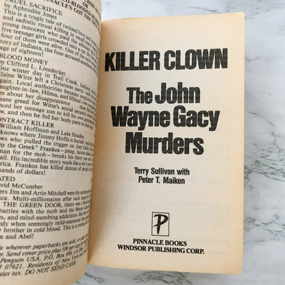 Killer Clown: The John Wayne Gacy Murders by Terry Sullivan [1994 PAPERBACK]