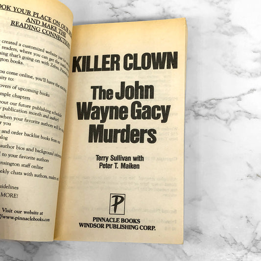 Killer Clown: The John Wayne Gacy Murders by Terry Sullivan [1991 PAPERBACK]