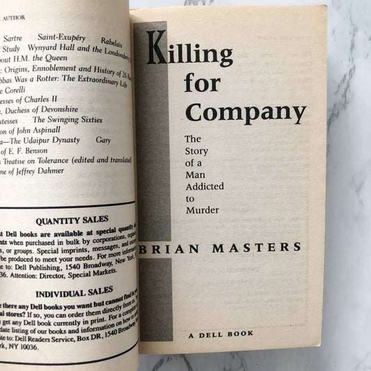 Killing for Company: The Case of Dennis Nilsen [FIRST PAPERBACK PRINTING / 1994] - Bookshop Apocalypse