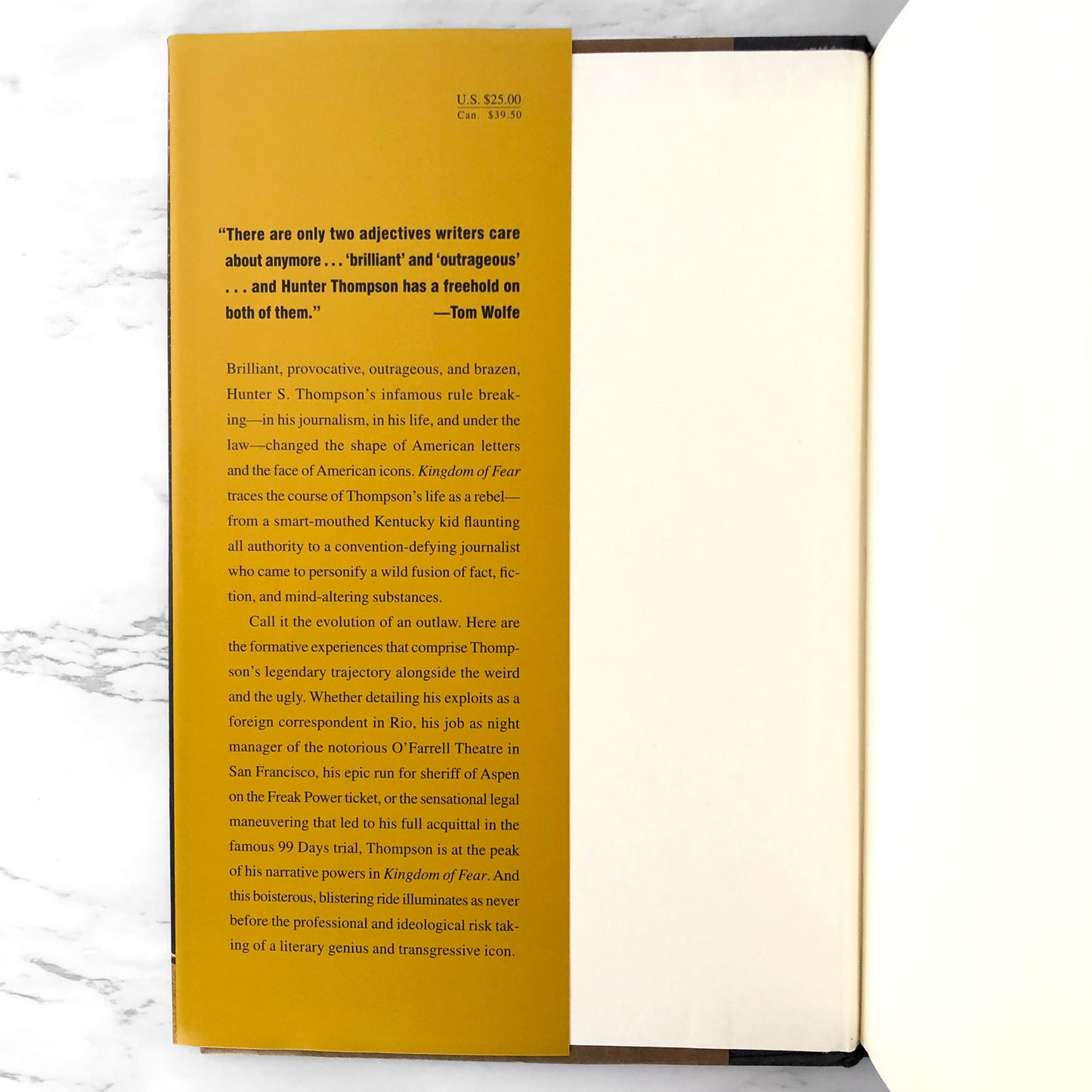 Kingdom of Fear by Hunter S. Thompson [FIRST EDITION • FIRST PRINTING] 2003