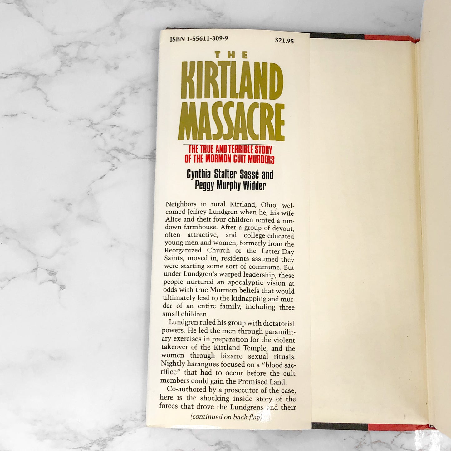 The Kirtland Massacre by Cynthia Sasse & Peggy Widder [FIRST EDITION] 1991 • Donald J. Fine