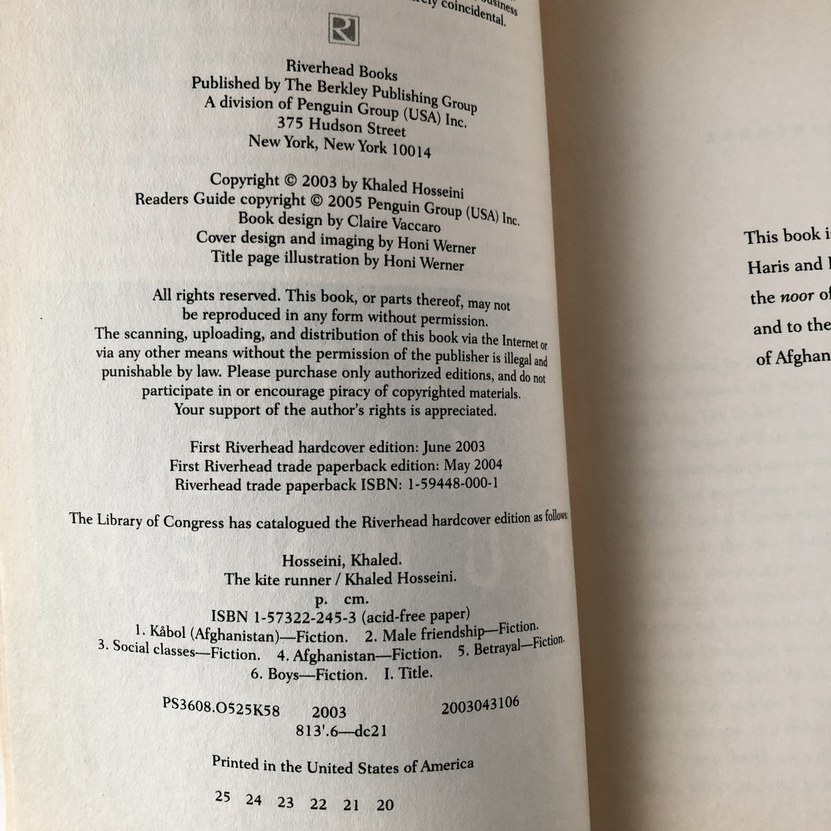 The Kite Runner by Khaled Hosseini [TRADE PAPERBACK / 2003] - Bookshop Apocalypse