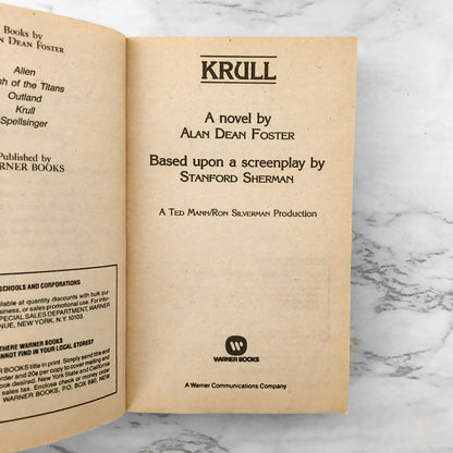 Krull by Alan Dean Foster [MOVIE TIE-IN PAPERBACK / 1983]