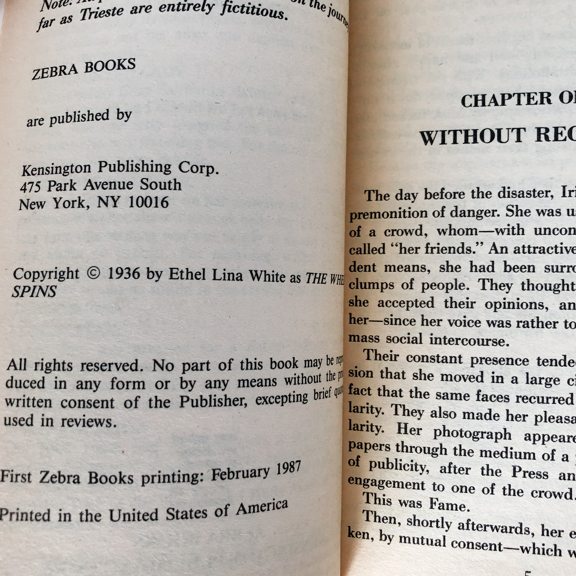 The Lady Vanishes by Ethel Lina White [1981 PAPERBACK] - Bookshop Apocalypse