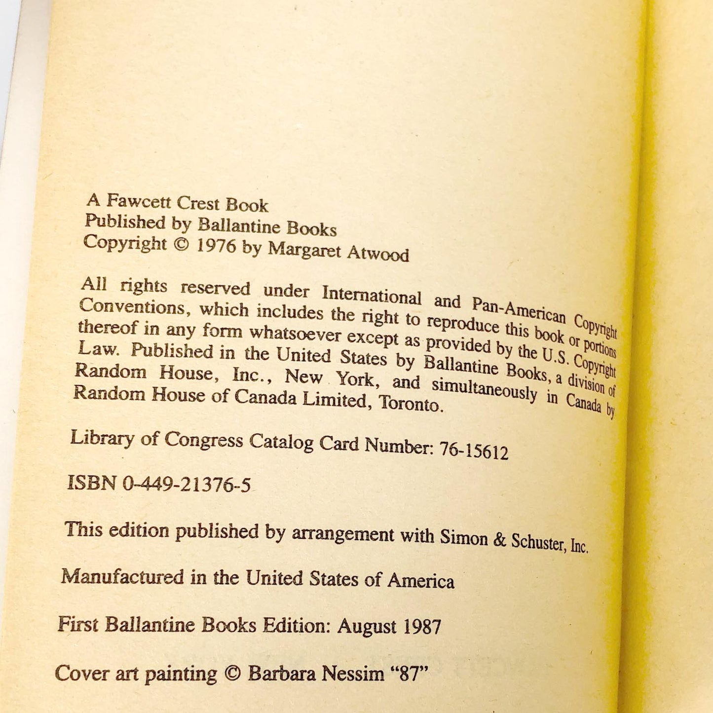 Lady Oracle by Margaret Atwood [1987 PAPERBACK]