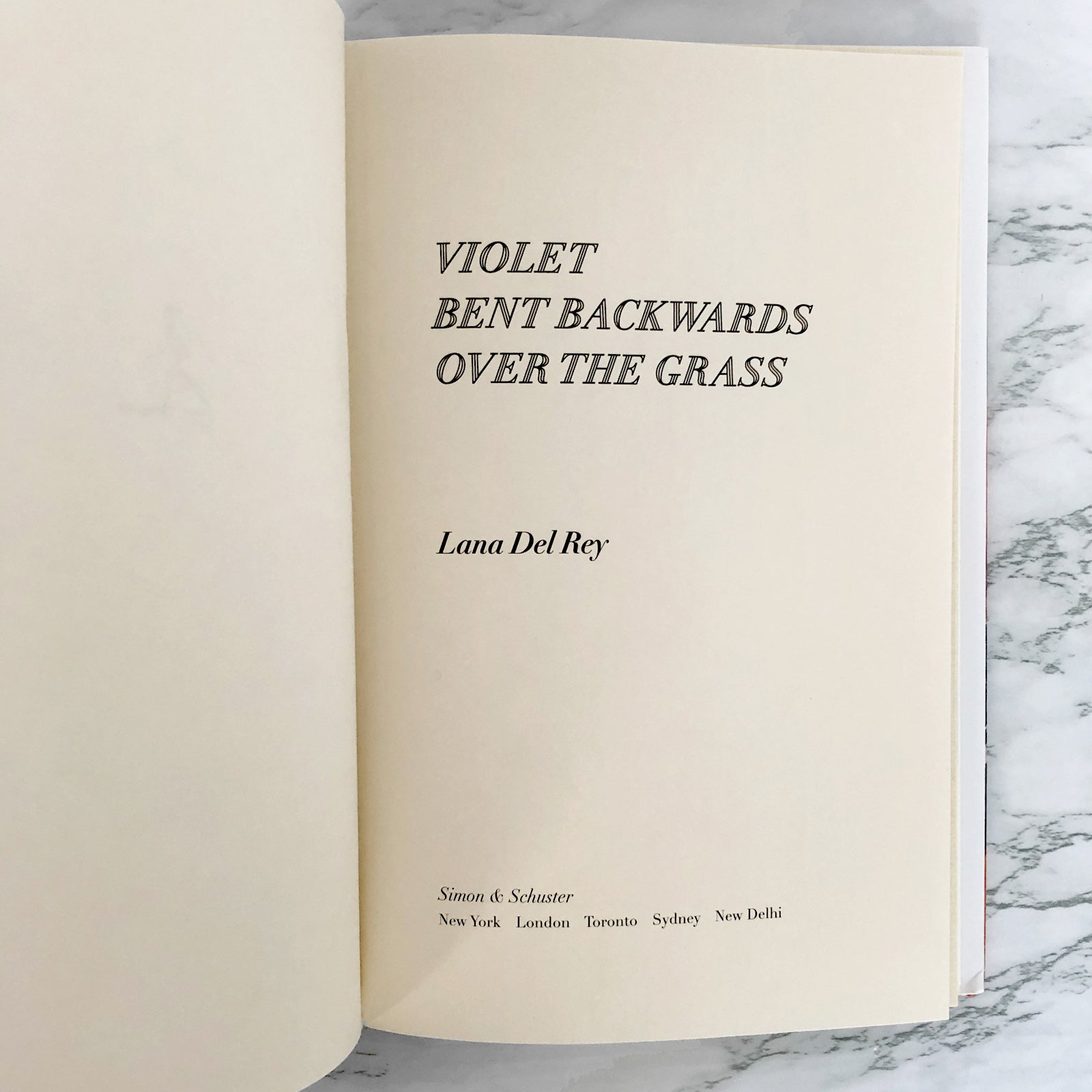 Violet Bent Backwards Over the Grass by Lana Del Rey, Hardcover