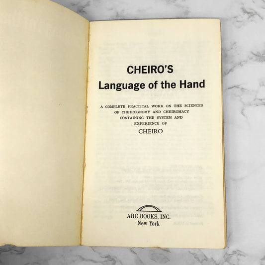 Cheiro's Language of the Hand: The Classic of Palmistry [1968 PAPERBACK]
