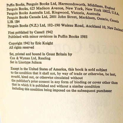 Lassie Come Home by Eric Knight [1981 U.K. PAPERBACK]