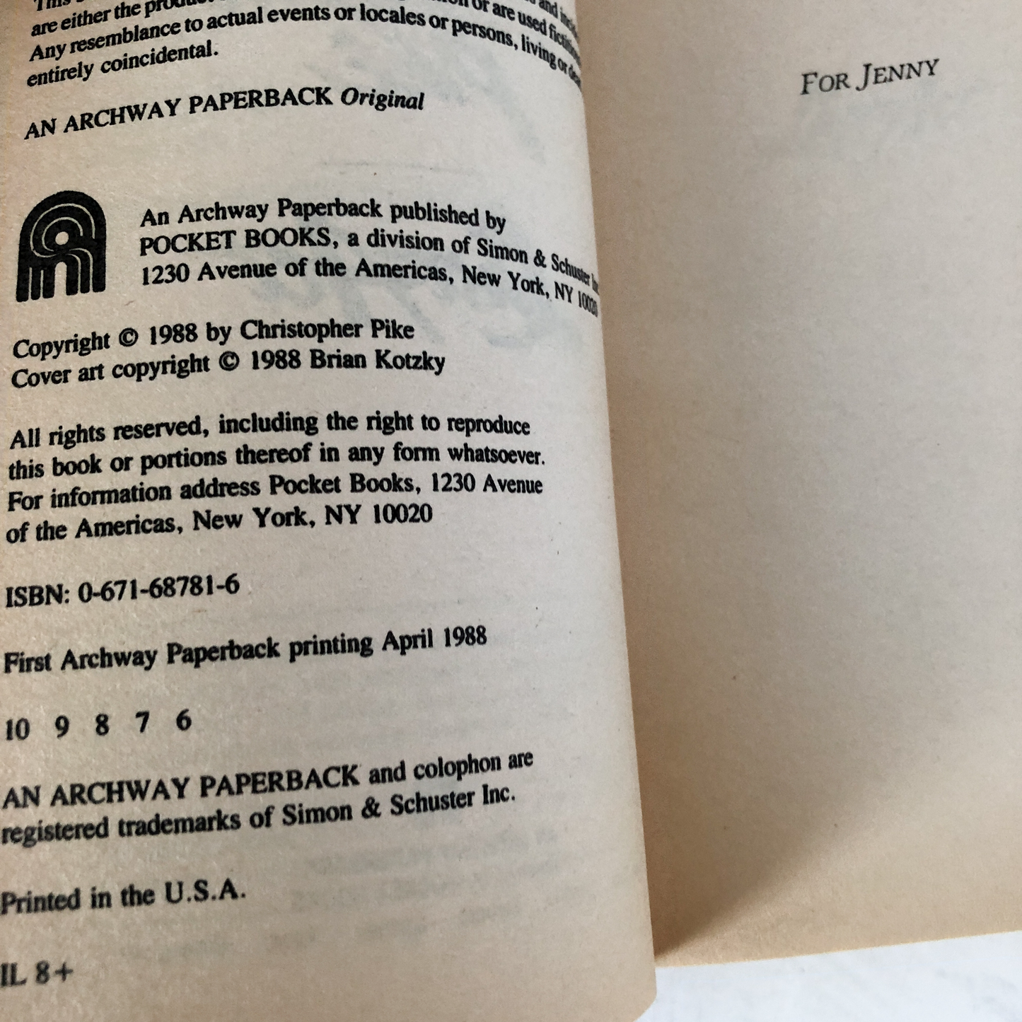 Last Act by Christopher Pike [1988 PAPERBACK] - Bookshop Apocalypse