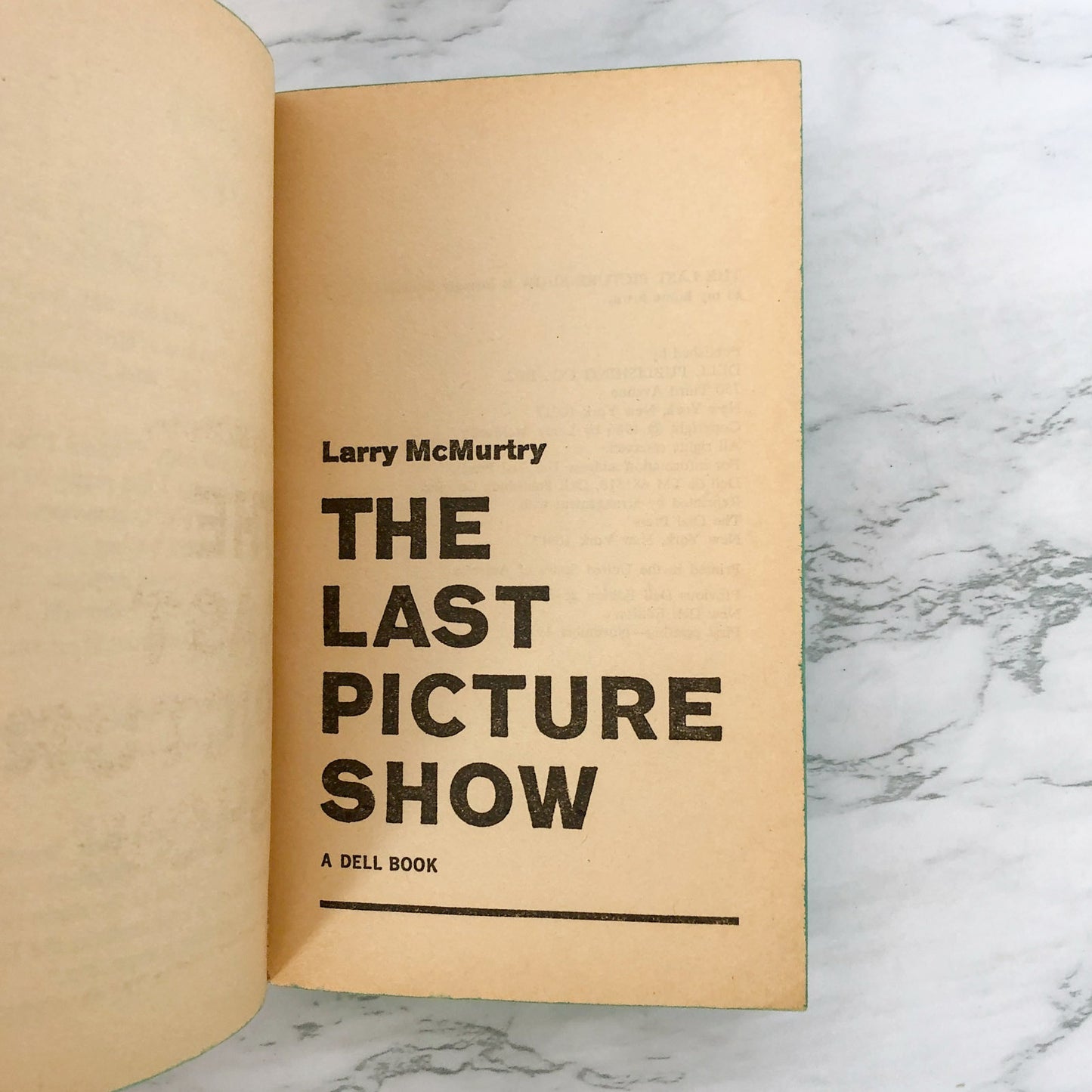 The Last Picture Show by Larry McMurtry [1971 PAPERBACK] • Dell